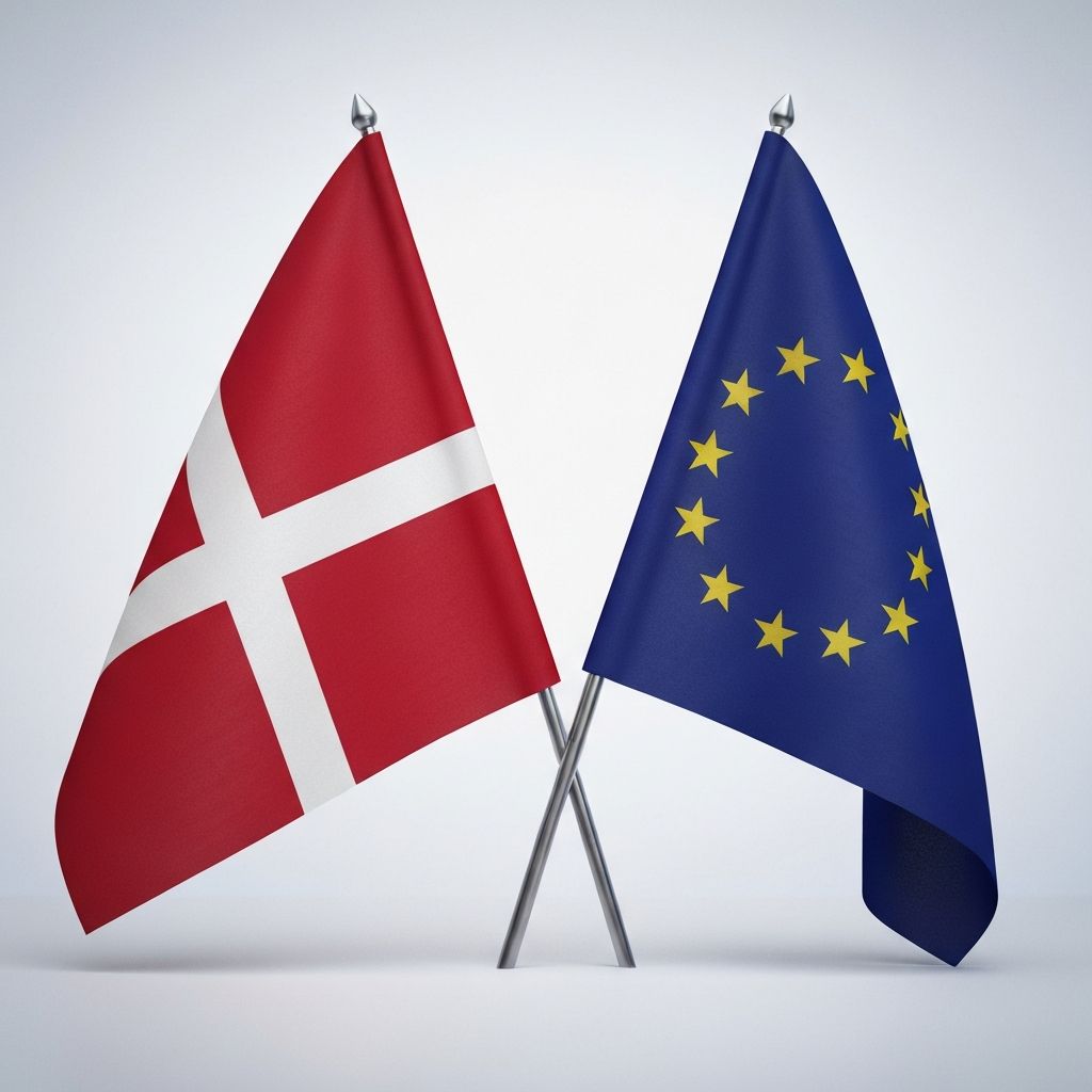 Danijos ir ES vėliavos - tarptautinė mokesčių konvencija